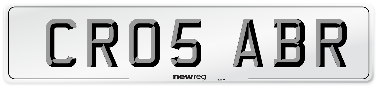 CR05 ABR Number Plate from New Reg